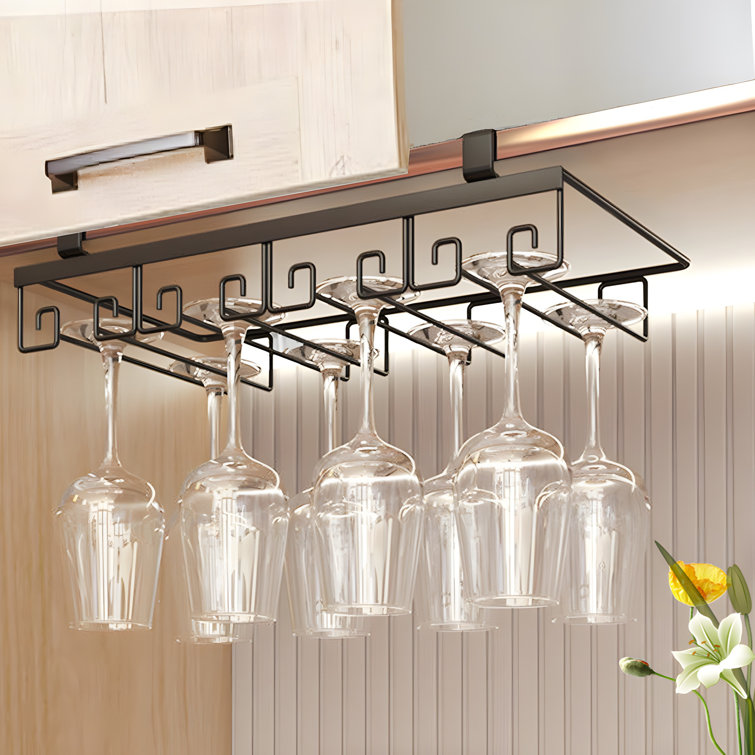 Hanging wine 2024 glass storage